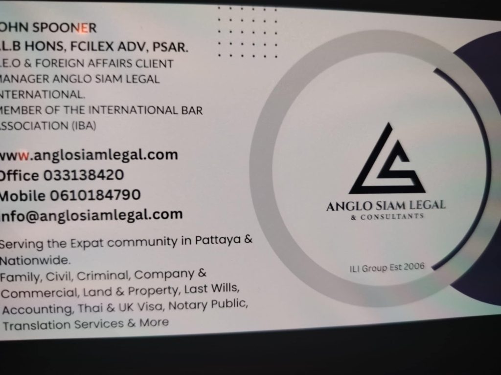 John Spooner Anglo Siam Legal