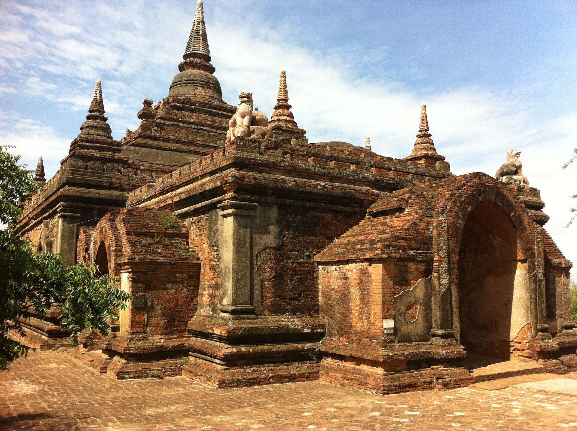 Ancient unrestored brick stupa Bagan Myanmar