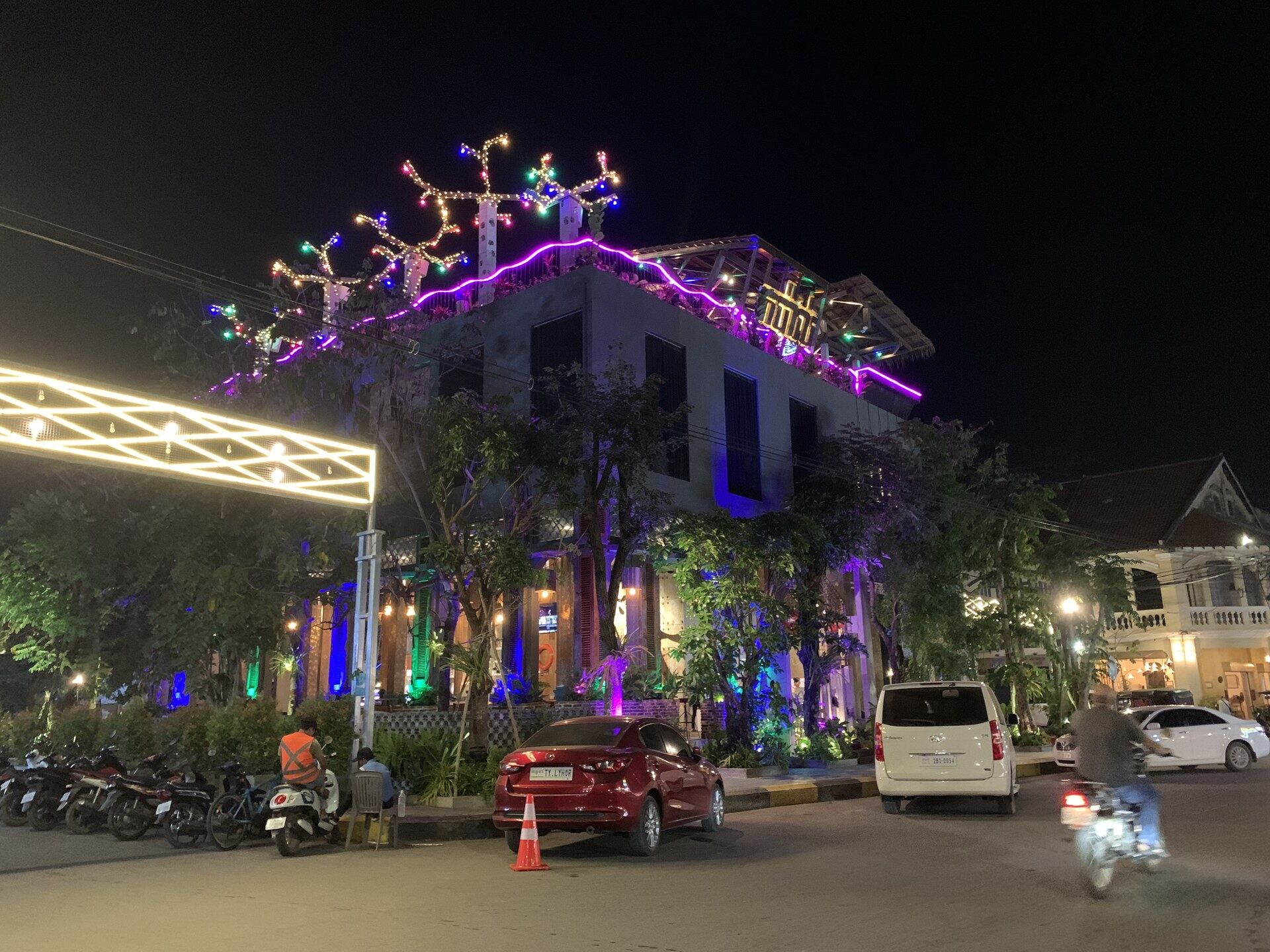 A French colonial building in Kampot