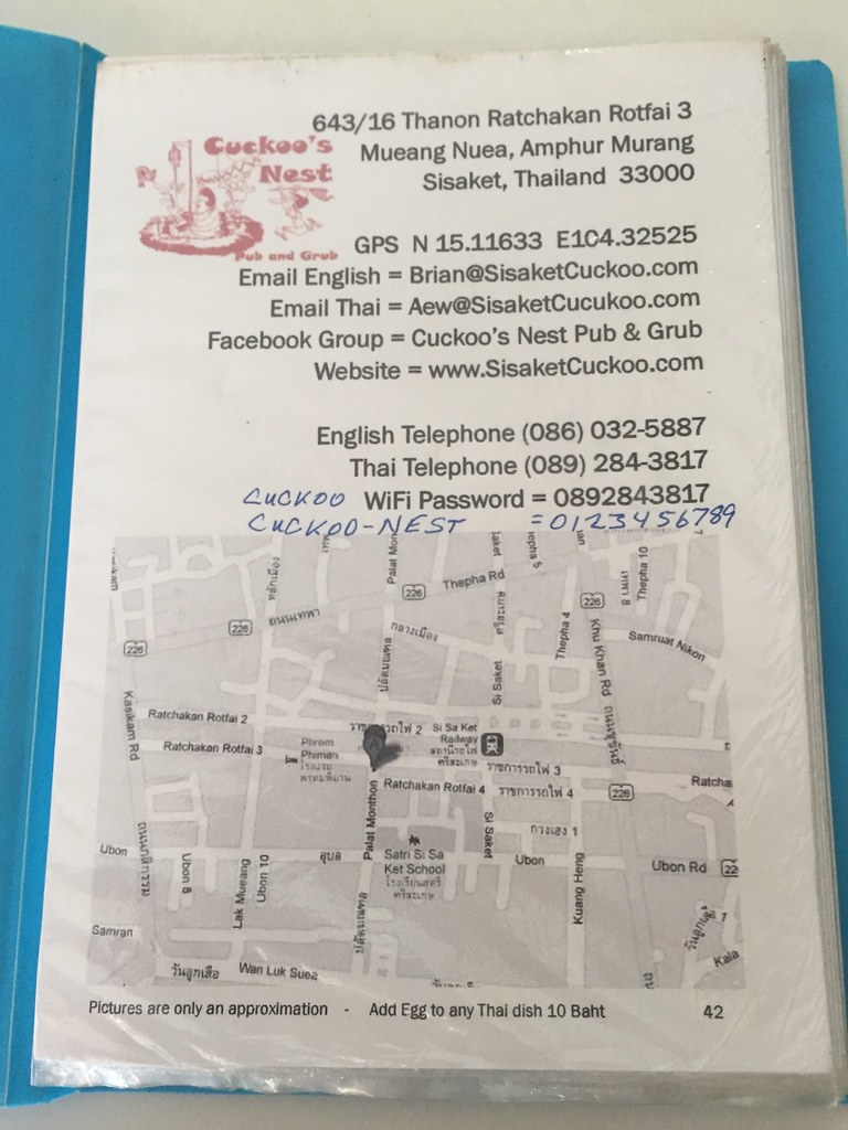 Cuckoos Nest restaurant and pub in Korat